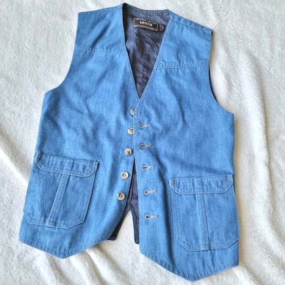 Vintage Levis 70s 80s denim jean vest western - Picture 1 of 7